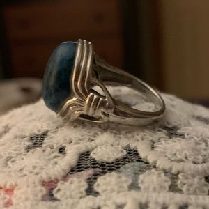 Turquoise ring with silver band